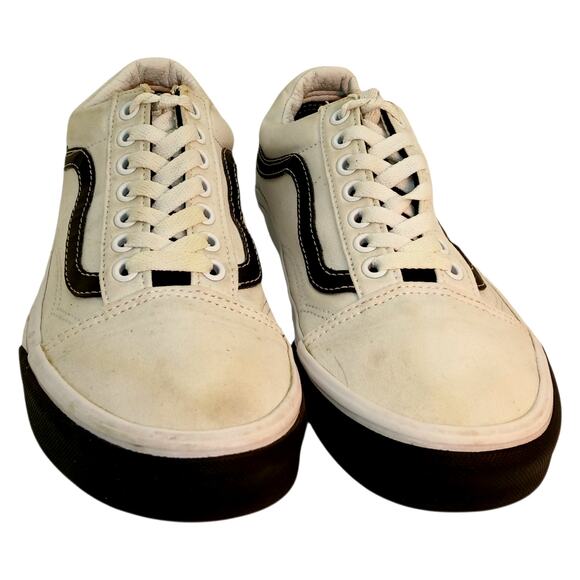 Vans SK8 Off The Wall White & Black Sneakers - Women's 8.5 - Picture 2 of 7